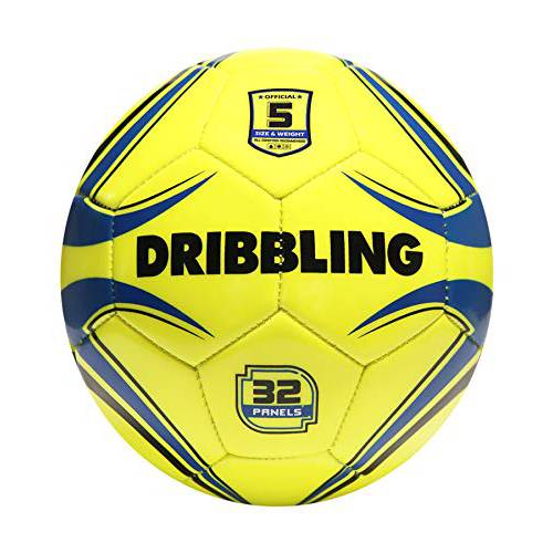 DRB DRIBBLING 축구 볼 팀, 공식 사이즈 2, 머신 Sewed 듀러블, Scuff-Resistant and Water-Resistant-Recreational, 연습, 트레이닝, 프로페셔널 and 프리미엄 매치 축구