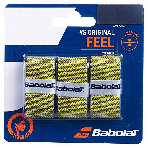 Babolat VS Original X 3 테니스 오버그립 블랙 and Yellow