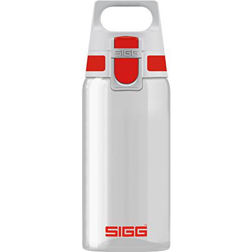 SIGG Total 클리어 원 레드, 스포츠 물병, 워터보틀, 트리탄, BPA 프리 - 17oz