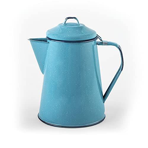 Cinsa Enamelware 커피포트 (Turquoise 컬러) - 8 컵 - 캠핑 에센셜 - 온수 커피 and 티, 차 - 라이트 and 방지