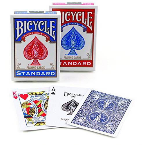 자전거 포커 사이즈 스탠다드 인덱스 플레이 카드 ( 레드&  블루, 9 데크)