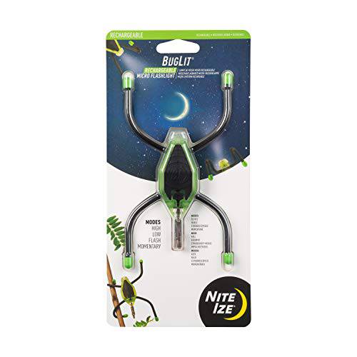 Nite Ize BGTR02-17-R7 BugLit 마이크로 플래시라이트,조명 USB 충전식 직무 라이트, 라임