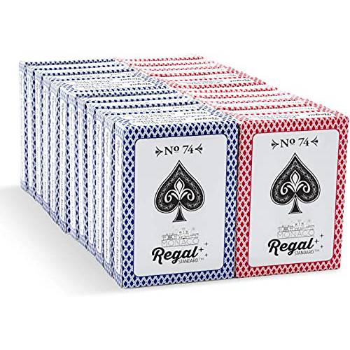 리갈 게임 플레이 카드, 포커 사이즈, 12 데크 of 카드, 점보 or 스탠다드 인덱스 (24 데크 - 스탠다드 인덱스)…