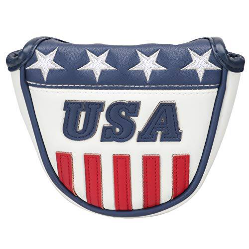 Craftsman 골프 Patriotic USA Stars and Stripes 레드 화이트 블루 망치 퍼터 헤드커버 오디세이 스코티 Cameron