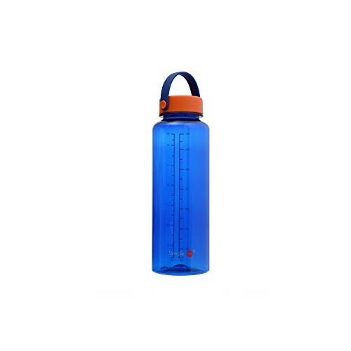 심플 HH 46oz 트리탄 엑스트라 와이드 입구 BPA-Free 물병, 워터보틀 플렉시블 Carry 스트랩 - 1300 ML, 블랙