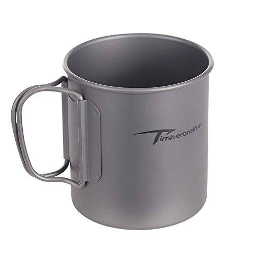 Timberbrother 250ml-900ml 티타늄 컵 캠핑 머그잔 폴더블 핸들 티타늄 냄비 리드