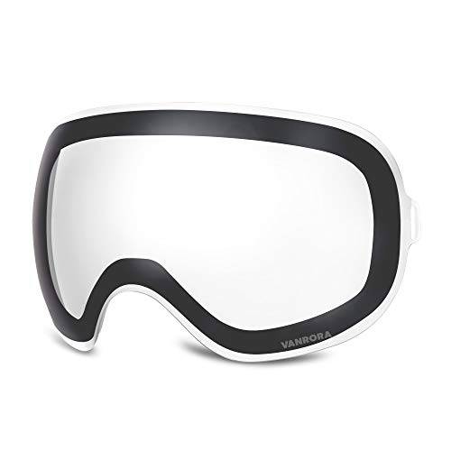 VANRORA X-Mag 스키 고글 교체용 렌즈, 엑스트라 스노보드 고글 렌즈, Anti-Fog& 100% UV 프로텍트