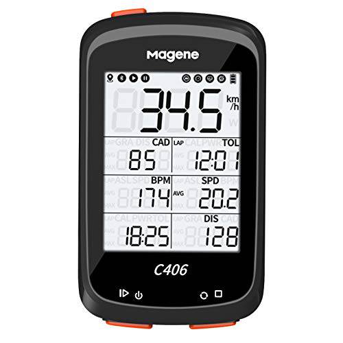 Magene C406 자전거 컴퓨터 홀더, 방수 GPS 사이클링 컴퓨터, 무선 스마트 로드 자전거 모니터, 2.5 인치 LCD 스크린