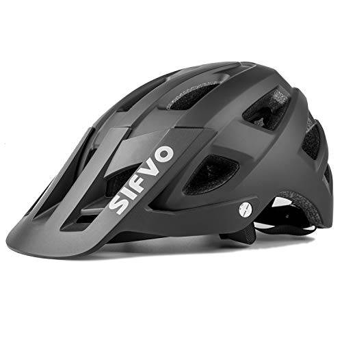 SIFVO 성인 마운틴 오토바이헬멧, Youth MTB 자전거 헬멧 탈착식 썬바이저, 듀얼 인증된 사이클링 헬멧 경량 조절가능