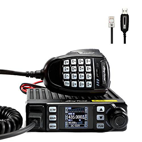 AnyTone 휴대용 Amateur 트랜시버 AT-779UV 20-Watt 듀얼밴드 VHF/ UHF 144-148MHz/ 420-450MHz 휴대용 라디오 롱 레인지 미니 스캐닝 리시버 w/ 프리 케이블