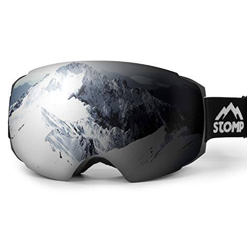 스톰프 스키 고글 프로 - 프레임리스, 호환가능 렌즈 100% UV400 프로텍트 스노우 고글 남성용&  여성