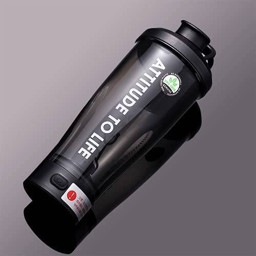 전기,전동 쉐이커보틀 단백질,프로틴 Mixes 블렌더 병 단백질,프로틴 Mixes 충전식 전기,전동 Vortex 믹서,휘핑기 BPA 프리, 트리탄 적용가능한 피트니스 People 22-Ounce(Black)