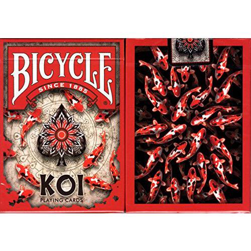 Koi 피쉬 자전거 플레이 카드 포커 사이즈 덱 USPCC 커스텀 한정판