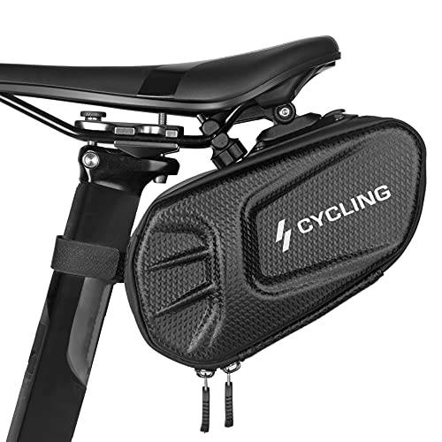 CbRSPORTS 자전거 안장 백, 방수 자전거 시트 백 3D 하드 쉘 사이클링 웨지 팩, 자전거 스토리지 파우치 라이딩 자전거