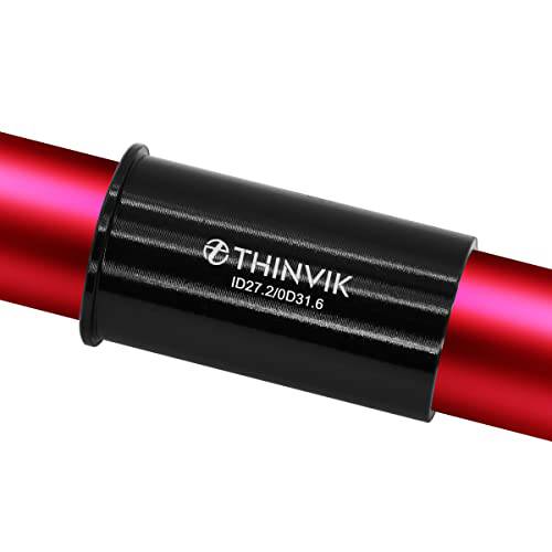 Thinvik 60MM 자전거 시트 포스트 심 22.2mm, 25.4mm, 27.2mm to 25.4mm, 27.2mm, 28.6mm, 30.4mm, 30.8mm, 31.6mm 자전거 시트포스트 튜브 어댑터