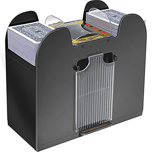TAAVOP 카드 셔플러 2-4-6 덱 자동, Battery-Operated 전기,전동 카드 셔플러 머신 UNO/ 포커/ 플레이 카드