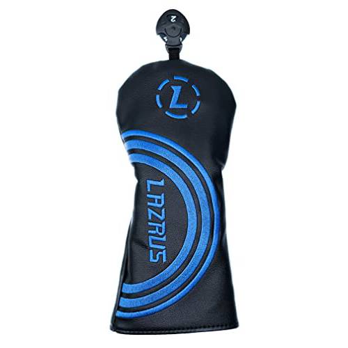 LAZRUS 프리미엄 두꺼운 제작 가죽 하이브리드 골프 클럽 커버 - Fits Most 브랜드 골프 헤드 커버 (개인 or 세트)