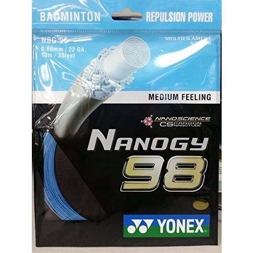 YONEX Nanogy 98 미디엄 Feeling 배드민턴 스트링 블루