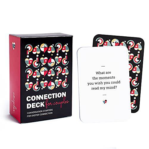 연결 덱 커플 게임 성인 카드 게임  Fun, Thought-Provoking Question 게임 커플 New& Old to Ignite 커뮤니케이션  파티 Appropriate& Playable w/ 다양한 커플 (100 카드)