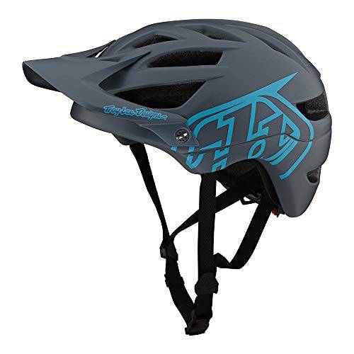 Troy Lee 디자인 성인 | 모든 마운틴 | 마운틴 자전거 하프 쉘 A1 헬멧 드론 (그레이/ 블루, SM)