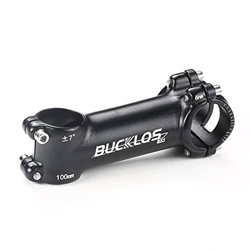 BUCKLOS BK1 MTB 스템 31.8mm 7/ 17/ 22 도 알루미늄 합금 자전거 스템, 60-100mm 슈퍼 라이트 블랙 마운틴 자전거 스템, 적용가능한 XC BMX 로드 자전거 사이클링 자전거 핸들 스템