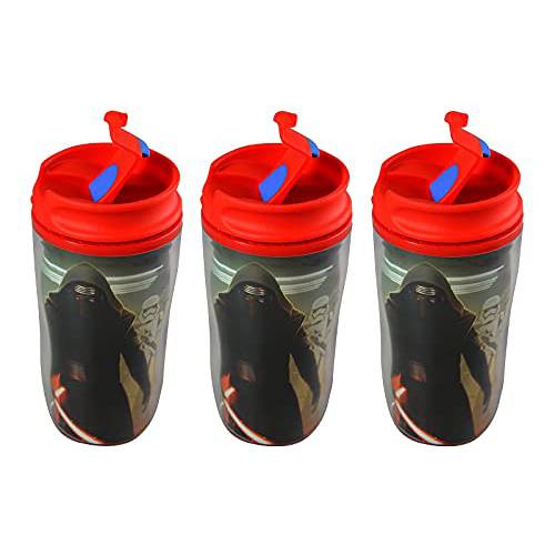 [3-Pack] 스타 워즈 카일로 렌 9.5oz 절연 여행용 텀블러, BPA-free, 레드