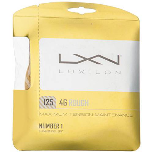 Luxilon 4G 거친 테니스 스트링, 골드, 16L 게이지/ 1.25mm (WRZ997114)