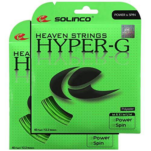 2 팩 of Solinco Hyper-G 17 g 1.20 mm 테니스 스트링