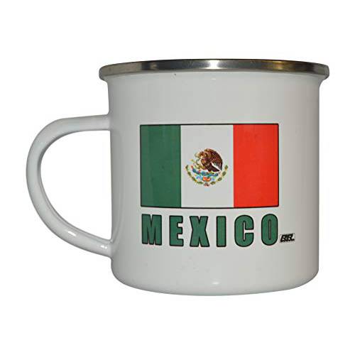 멕시코 캠프 머그잔 에나멜 캠핑 커피 컵 선물 멕시코원산지 깃발 MX 캠핑 기어