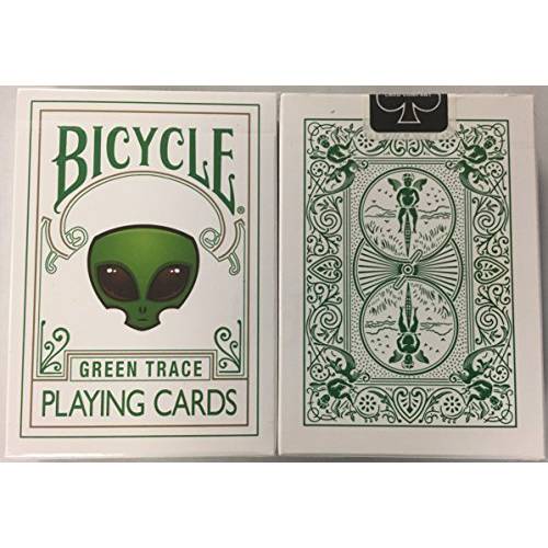 자전거 그린 트레이싱 플레이 카드 Alien 디자인