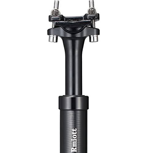Rmiott 자전거 서스펜션 시트포스트 27.2 28.6 30.4 30.9 31.6 Length 400mm 여행용 50mm 블랙