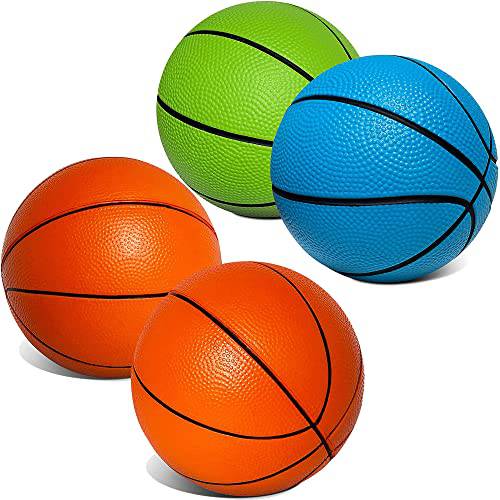 미니 5” 오렌지 폼 농구 스카이워커 스포츠 트램펄린 농구 Hoop 게임 and 5 인치 폼 미니 농구 실내 농구 미니 농구, 2 팩 | 세이프&  저소음 폼 농구