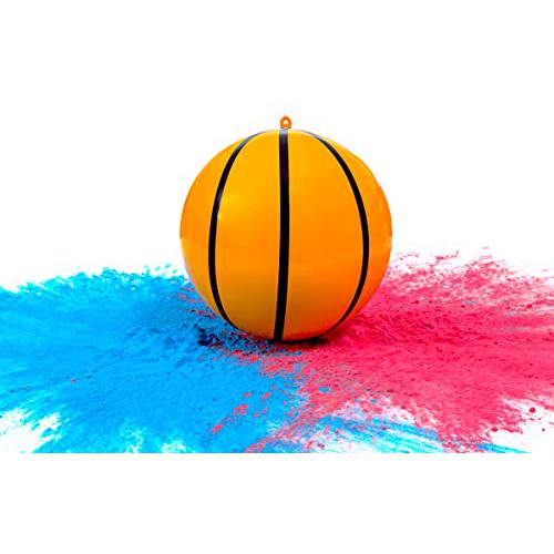 젠더 Reveal 농구  파우더 | Exploding 농구S 키트 | 포함 핑크 and 블루 컬러 팩+  농구 쉘