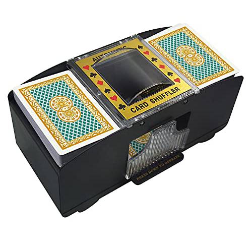 TAAVOP 자동 카드 셔플러, 1-2 덱 Battery-Operated 전기,전동 포커 카드 셔플러 머신, 플레이 카드/ UNO (블랙)