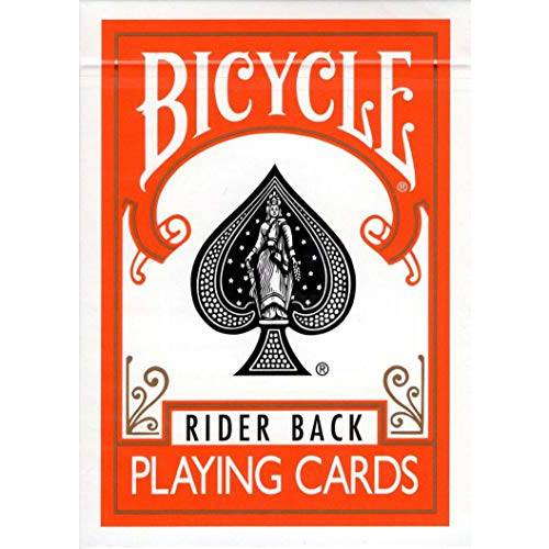 자전거 오렌지 라이더 후면 플레이 카드 포커 사이즈 덱 USPCC