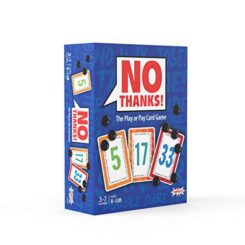 No Thanks 클래식 Strategy 카드 게임 파티,모임 and 패밀리 게임 나이트 Ages 8+, 3-7 플레이어