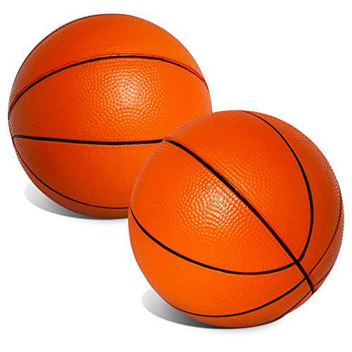 미니 5” 오렌지 폼 농구 스카이워커 스포츠 트램펄린 농구 Hoop 게임 | 교체용 폼 농구 트램펄린 농구 세트 | 세트 of 2 볼