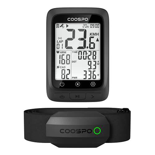 CooSpo 번들,묶음 Promotion:COOSPO 사이클링 GPS 컴퓨터 자전거 속도계 무선 자전거 컴퓨터 자전거 주행거리계 BC107 심박수, 심장박동수 모니터 체스트 스트랩 블루투스 Ant+ Hr 센서 H808S