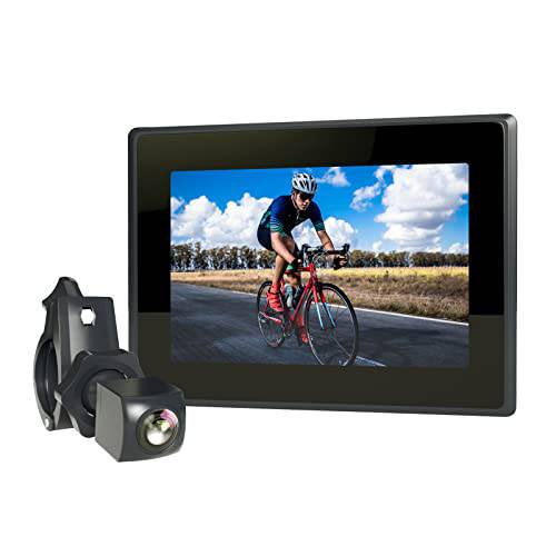Antook 1080P 자전거 미러 카메라, 자전거 후방관측 카메라 4.3 스크린, 자전거 핸들 미러 사이클링 카메라 클리어 나이트 비전, 145°Wide 가시 앵글 로드 마운틴 스쿠터 자전거