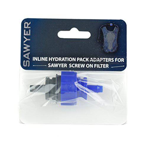 Sawyer Products SP110 인라인 수분보충 팩 어댑터 Screw-on 필터 블루/ 그레이, 원 사이즈