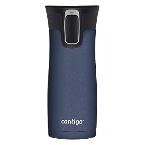 Contigo AUTOSEAL West 루프 Vacuum-Insulated 스테인레스 스틸 여행용 머그잔 Easy-Clean 리드, 16 oz., 미드나잇 베리