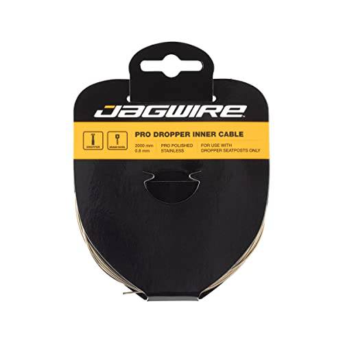 Jagwire 스포이드 이너 Cable-Pro 우아한 Stainless-0.8 x 2000 mm 성인 유니섹스 안장, 블랙, 원 사이즈