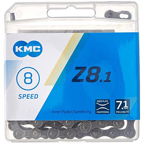 KMC, Z8.1, 체인, 스피드: 6/ 7/ 8, 7.1mm, Links: 116, 그레이
