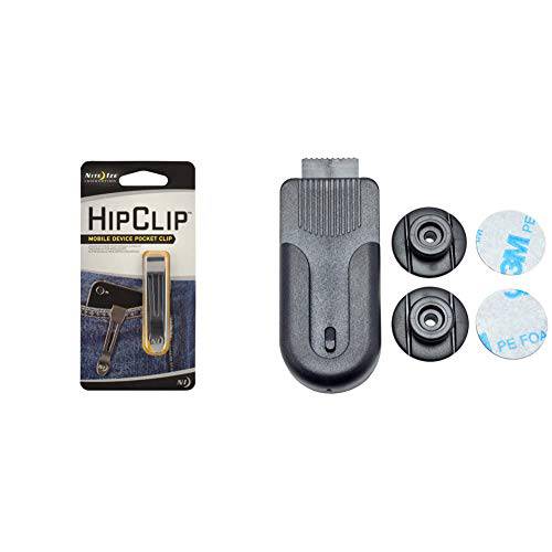 Nite Ize HipClip - 부착가능 포켓 클립  스마트폰& Arkon 범용 스위블 벨트 클립 홀더  스마트폰 카메라 라디오 워키토키, 무전기 리모컨,  블랙 - CM221