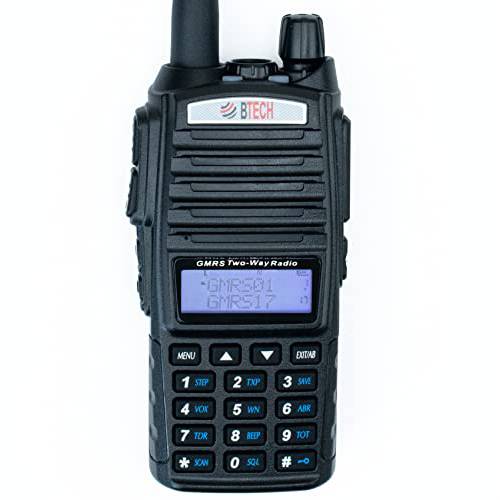 BTECH GMRS-V2 (2nd 세대) IP54 내후성 200 채널 GMRS Two-Way 라디오, GMRS 리피터 유능한,  듀얼밴드 스캐닝 리시버 (VHF/ UHF); 롱 레인지 워키 토키
