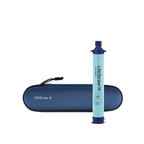 LifeStraw 블루 개인 용수필터, 물 필터, 정수 필터+  블루 Carry 케이스 등산, 캠핑, 여행용, and 비상 준비