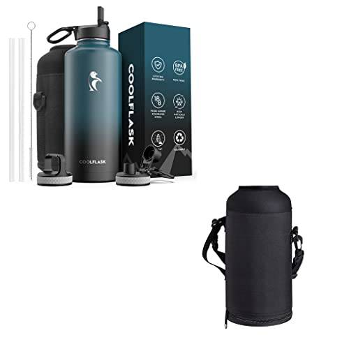 Coolflask 87 oz 물병, 워터보틀 and 캐링 파우치