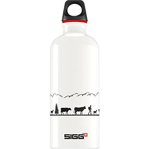 SIGG - 알루미늄 물병, 워터보틀 - 트레블러 화이트 - 스위스 디자인 - 스크류 캡 - 새지않는 경량 BPA 프리 - 20 Oz