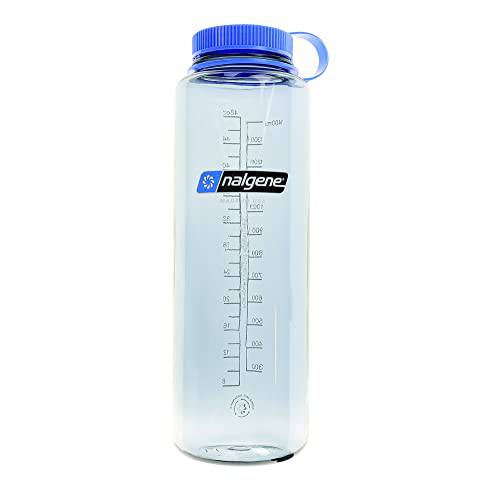 Nalgene Sustain 트리탄 BPA-Free 물병, 워터보틀 Made 재질 추출 from 50% 플라스틱 Waste, 48 oz, 와이드 입구, 그레이