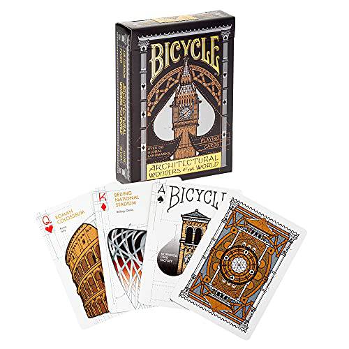자전거 건축 Wonders of The 세계 플레이 카드, 블랙
